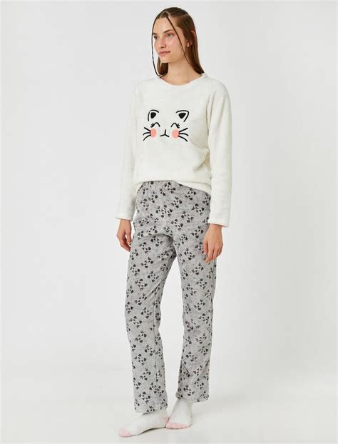 koton polar pijama takımı